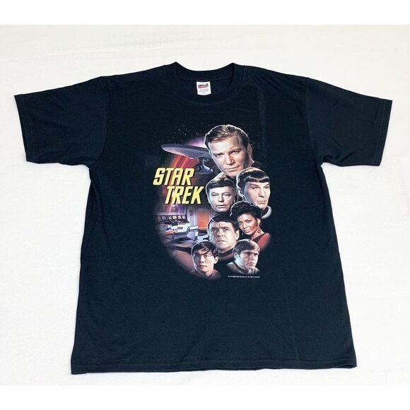 Vintage 2008 Star Trek T-Shirt Black Large NEW DEADSTOCK Y2K - Picture 1 of 7